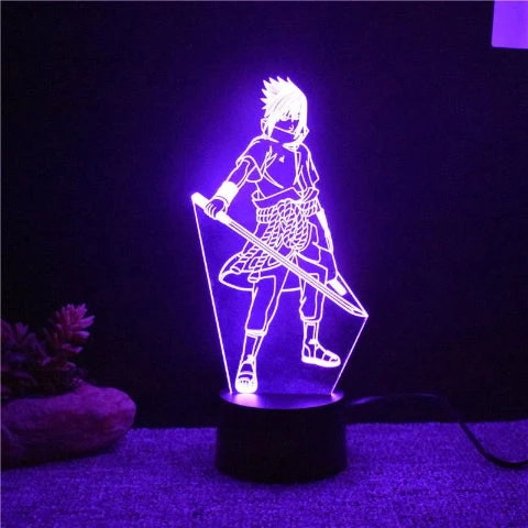 Sasuke Uchiha Led Neon Lampe für Nachttisch oder Schreibtisch Dekor Manga Naruto