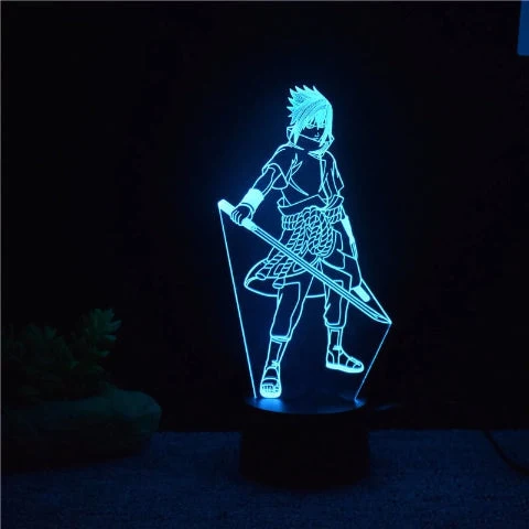 Sasuke Uchiha Led Neon Lampe für Nachttisch oder Schreibtisch Dekor Manga Naruto