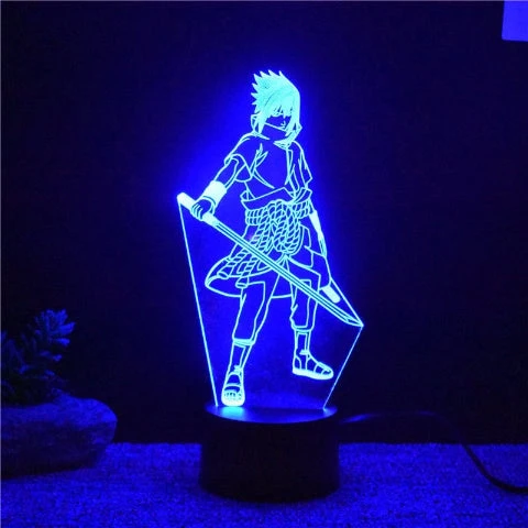 Sasuke Uchiha Led Neon Lampe für Nachttisch oder Schreibtisch Dekor Manga Naruto