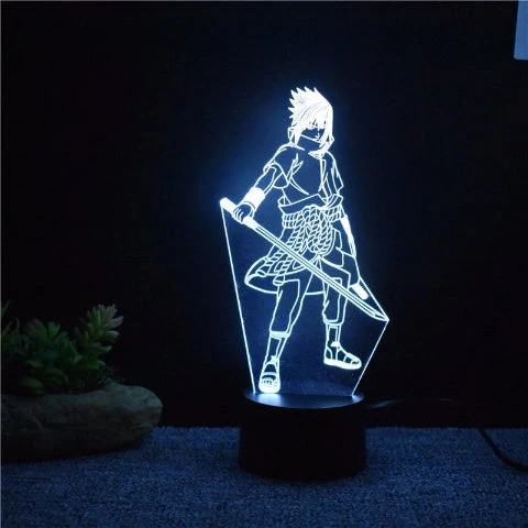Sasuke Uchiha Led Neon Lampe für Nachttisch oder Schreibtisch Dekor Manga Naruto
