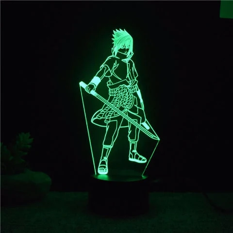 Sasuke Uchiha Led Neon Lampe für Nachttisch oder Schreibtisch Dekor Manga Naruto