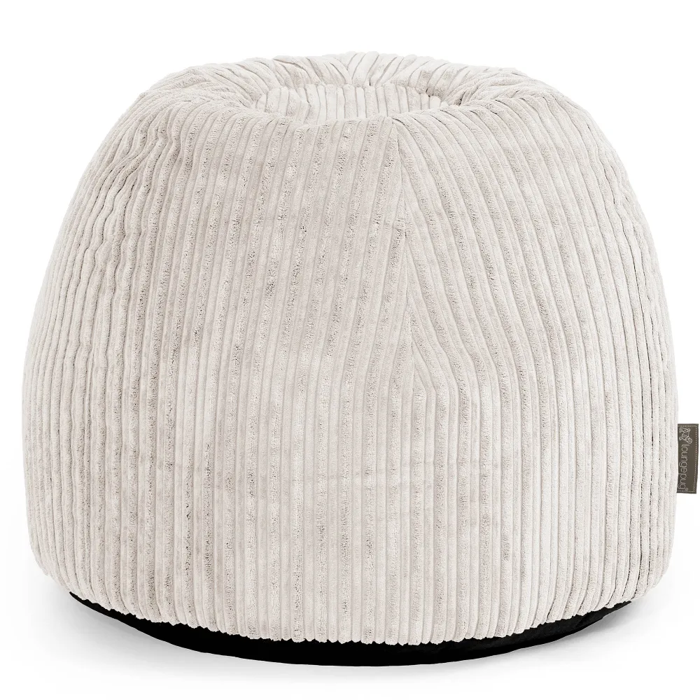 Schminktisch-Pouf-Hocker - Cord Elfenbein
