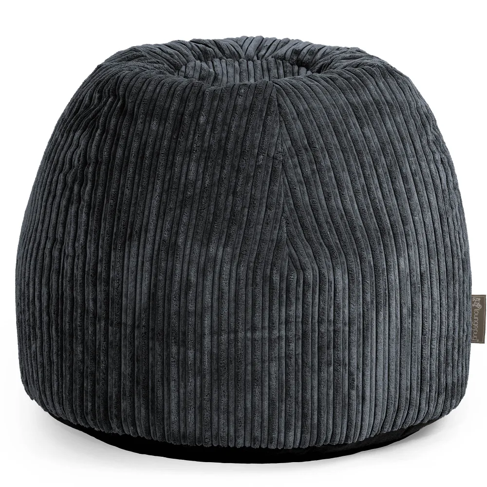 Schminktisch-Pouf-Hocker - Cord Schwarz