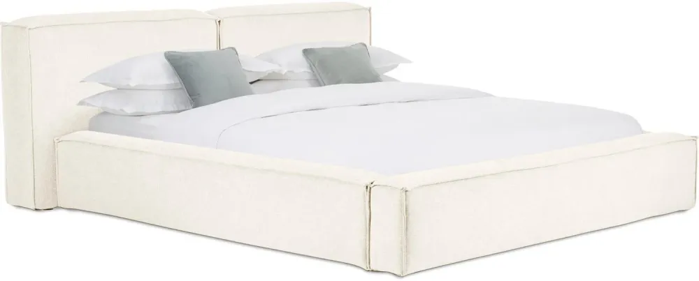 Torino Boxspringbett 200x200 cm - Komfortables Stauraumbett Beige