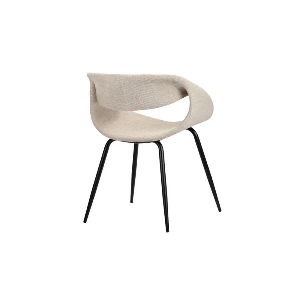 2er-Set Polsterstühle Wal - Beige