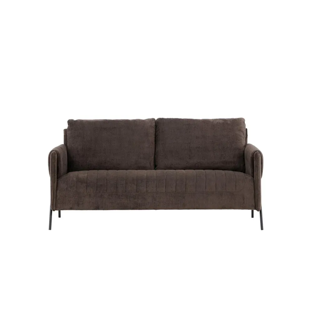 2-Sitzer Sofa Indigo - Dunkelbraun