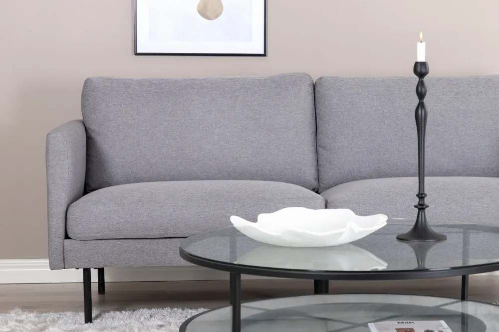 2-Sitzer Sofa Zoom aus Stoff - Grau