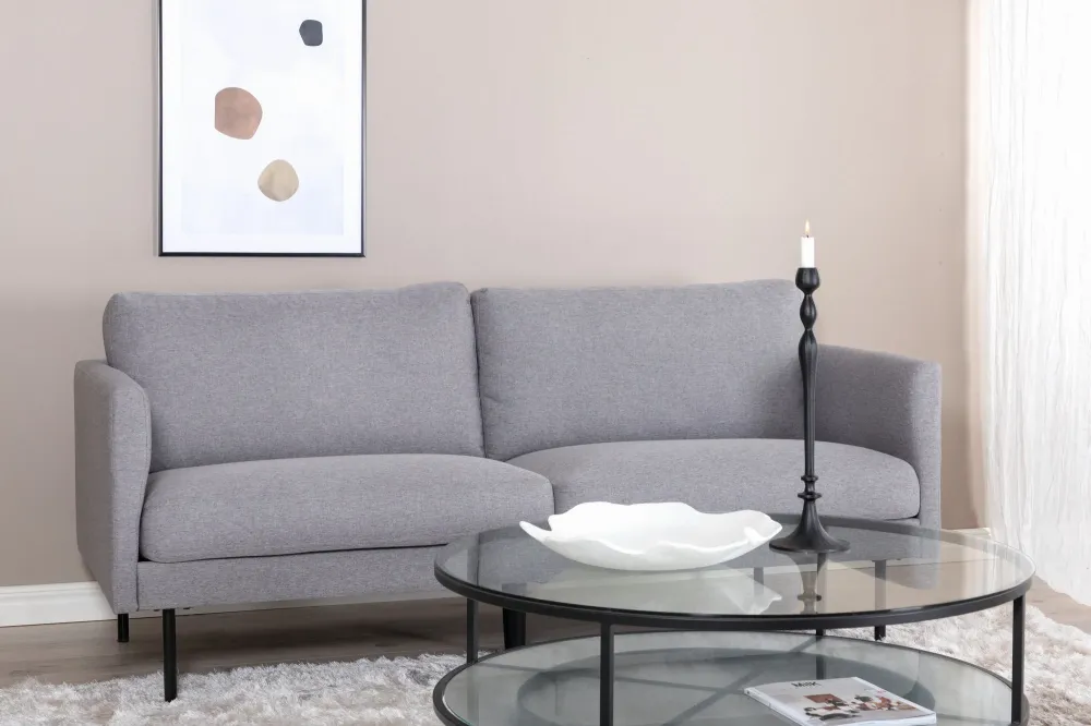2-Sitzer Sofa Zoom aus Stoff - Grau