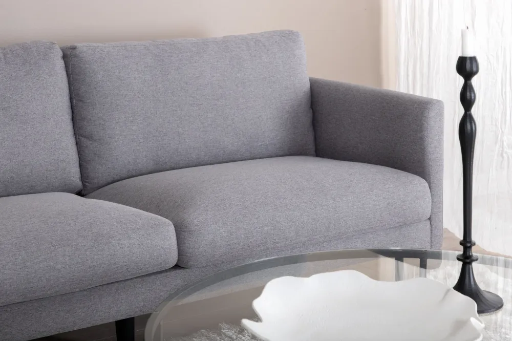 2-Sitzer Sofa Zoom aus Stoff - Grau