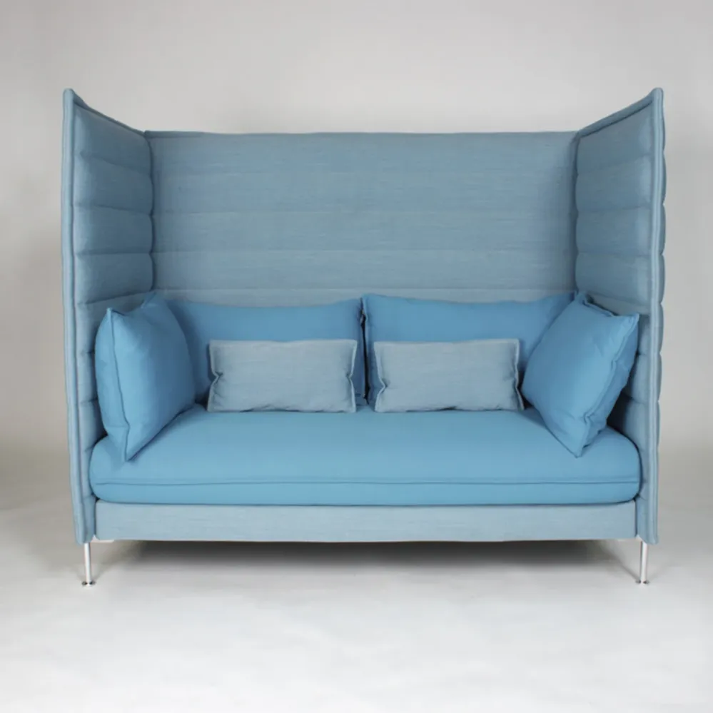 Vitra Alcove Highback 2-Sitzer Sofa blau