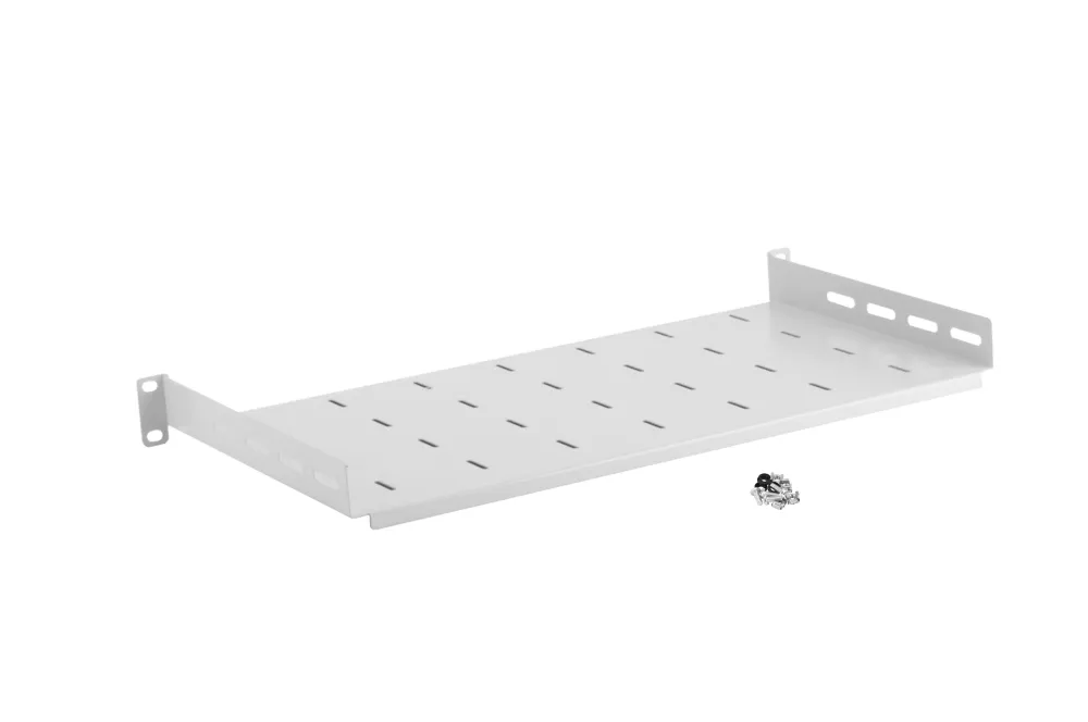Feste Ablage für 19" RACK-Schrank 1U 250 mm Grau