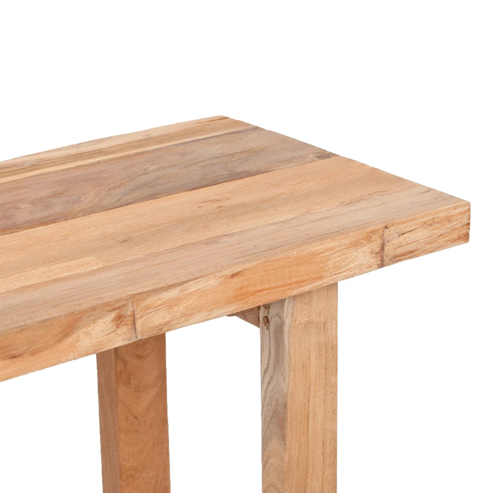 Individuelle Teak Konsole GEMI 100cm Natural Konsolentisch Ablage