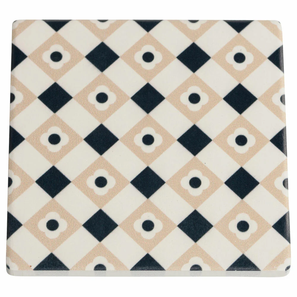 Maxwell & Williams Medina Keramikuntersetzer Zagora, Keramikablage, Ablage, Keramik / Kork, Mehrfarbig, 9.5 cm, DU0018
