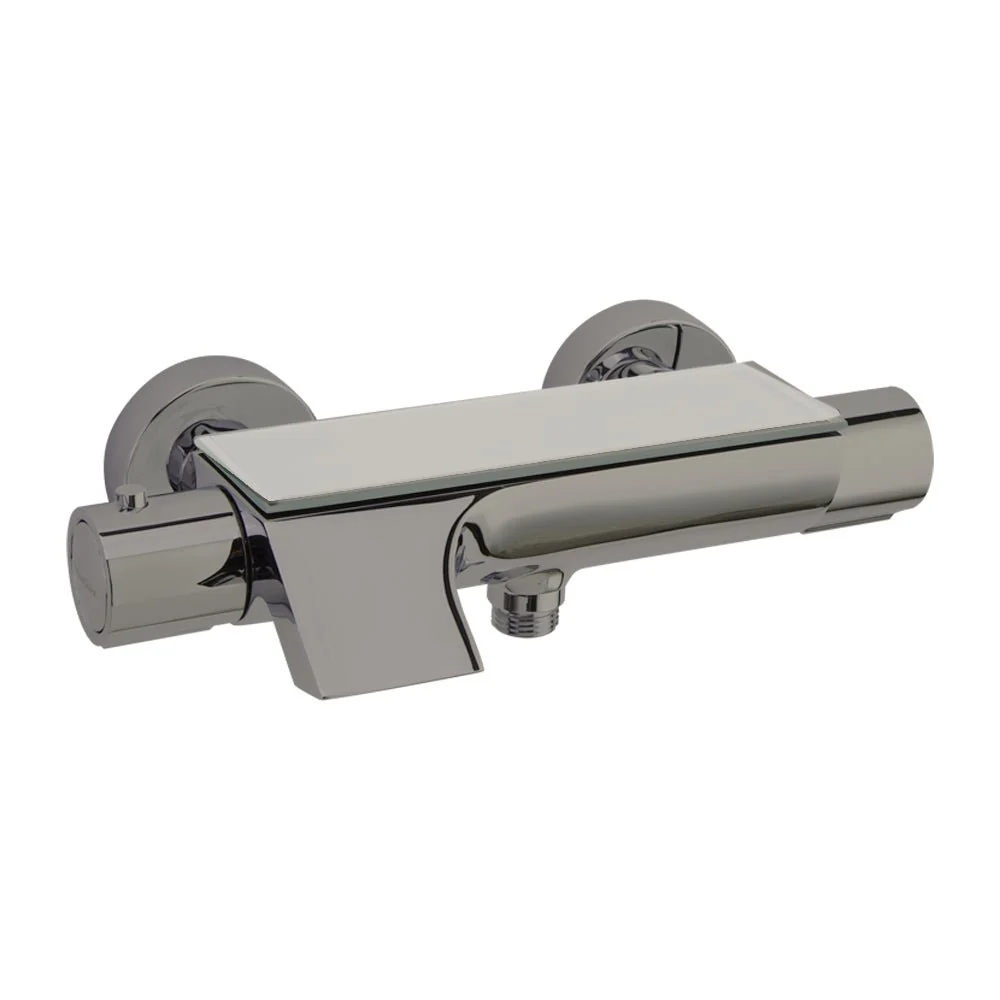 Ramon Soler - Urban Chic Thermostat-Badewannen-Duscharmatur mit Wasserfallauslass, integrierter Umstellung und Ablage aus...