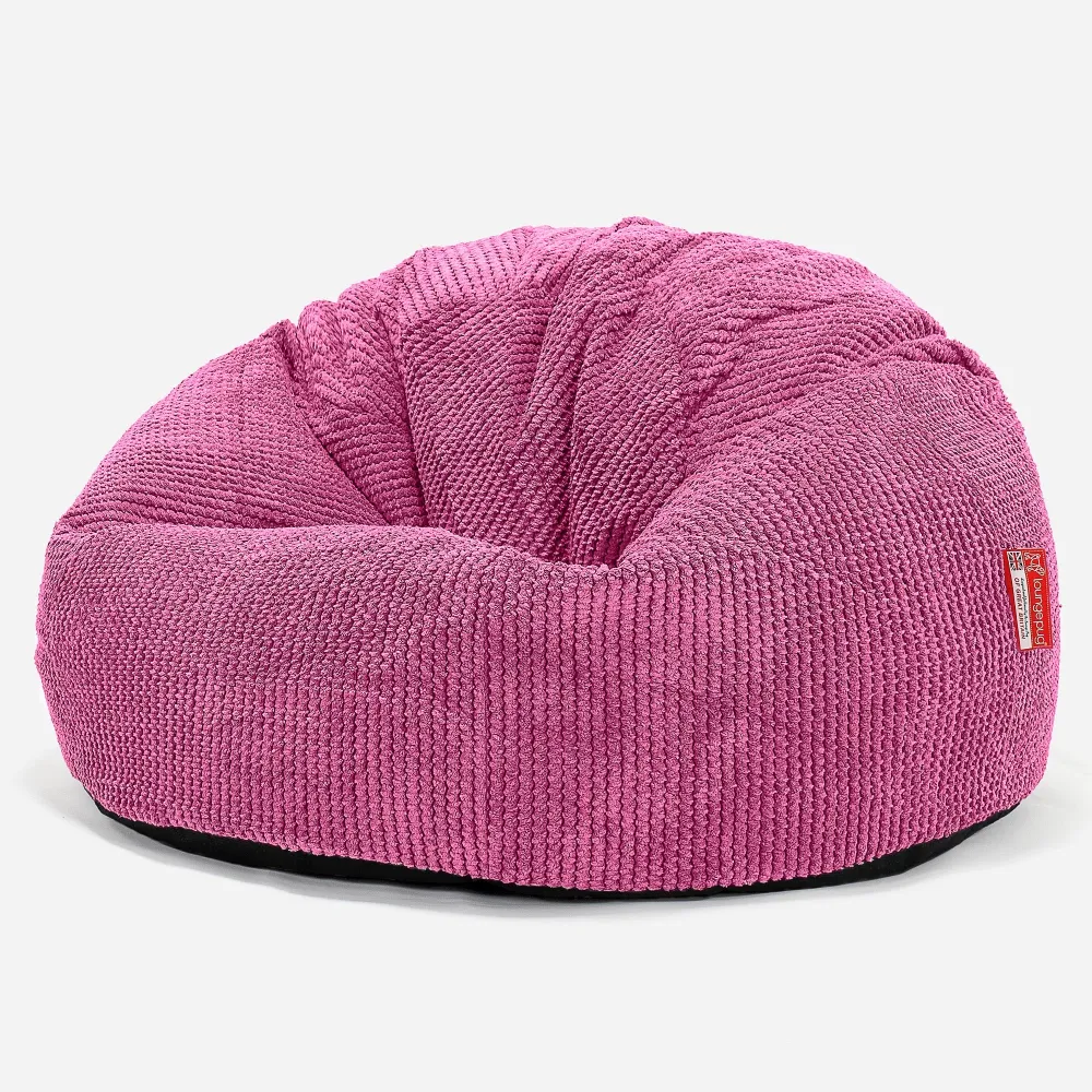 CloudSac 200 XXL Memory-Schaum Kinder Sitzsack 2-12 jahren - Pom-Pom Pink