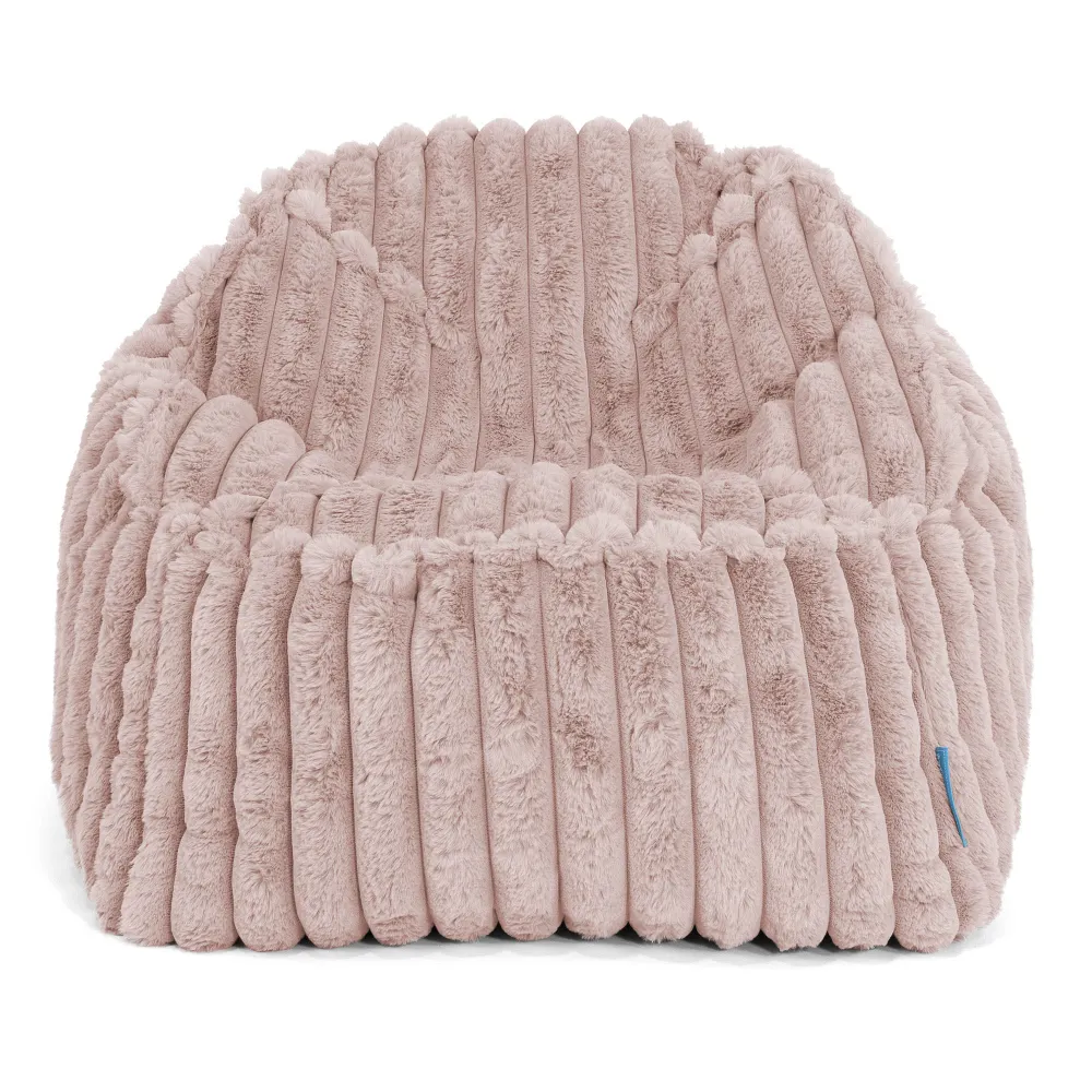 Der Slouchy Kinder Sitzsack 2-6 Jahre - Ultra Plüsch Cord Pastellrosa