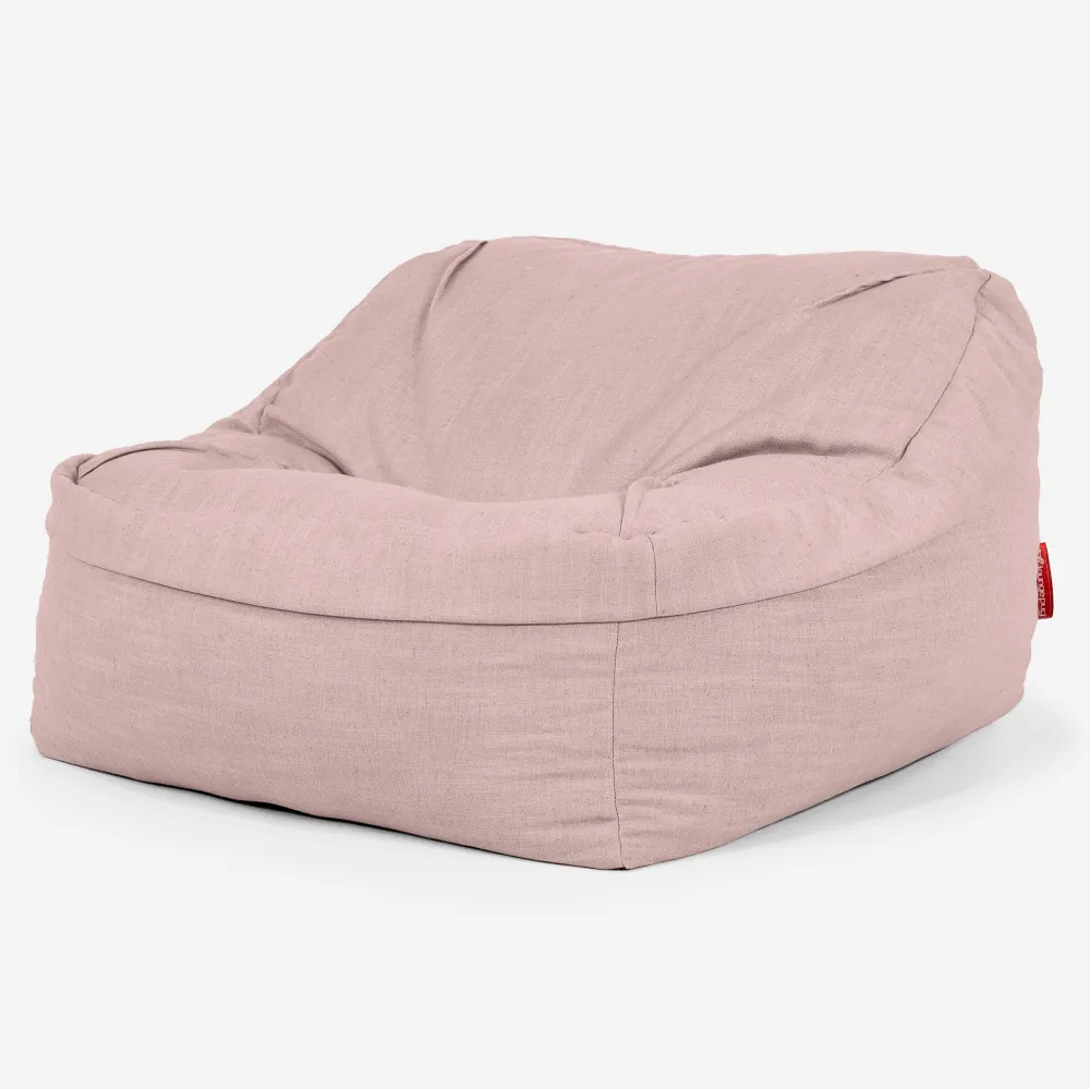 Der Slouchy Sitzsack Sessel - Leinenlook Rose