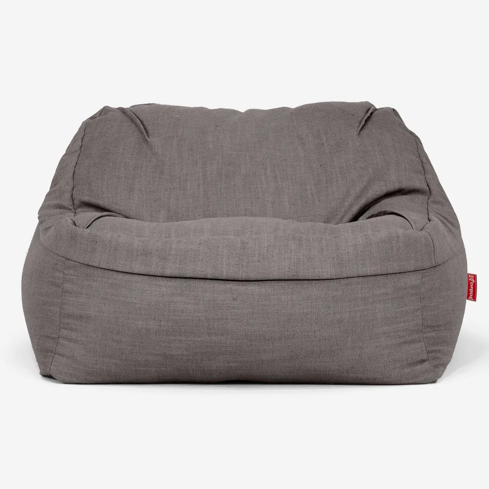 Der Slouchy Sitzsack Sessel - Leinenlook Schiefergrau