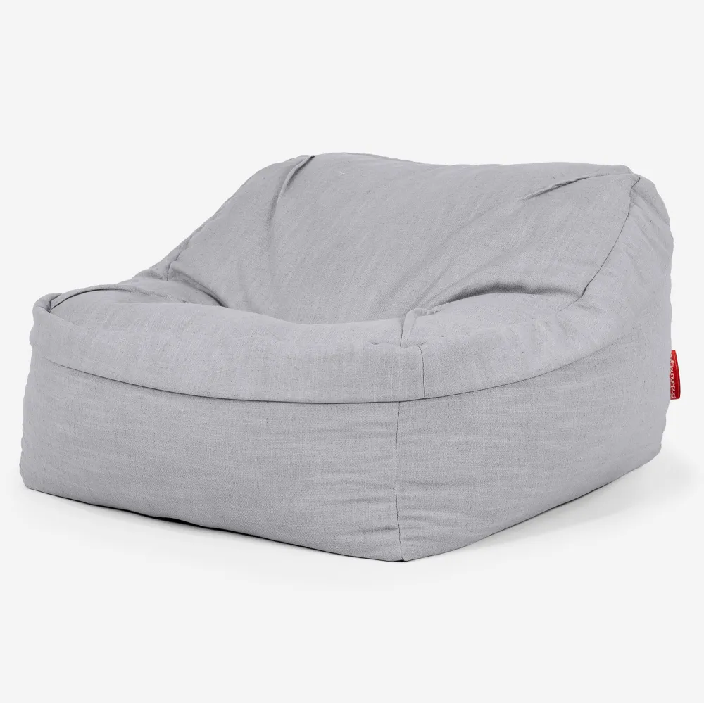 Der Slouchy Sitzsack Sessel - Leinenlook Silber