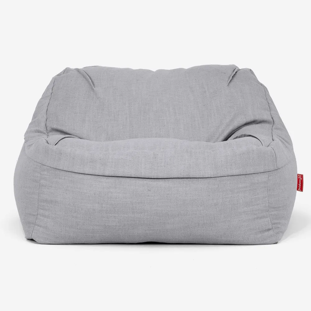Der Slouchy Sitzsack Sessel - Leinenlook Silber
