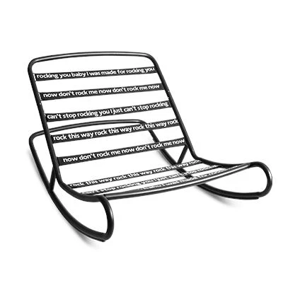 Fatboy Rock'n Roll Struktur Rocking Chair für Sitzsack Originalnicht inbegriffen)