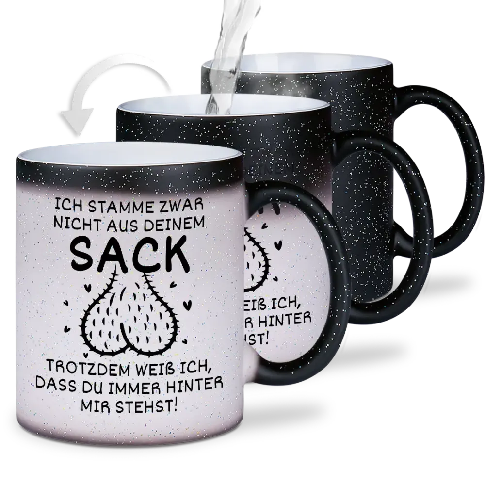 Ich stamme zwar nicht aus deinem Sack - Magic Glitzertasse