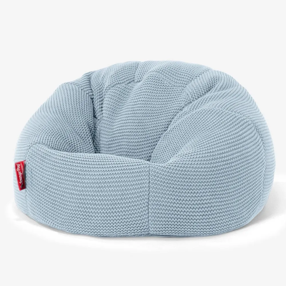 Klassicher Kindersessel Sitzsack 1-5 jahren - Ellos Grobgestrickt Misty Blau