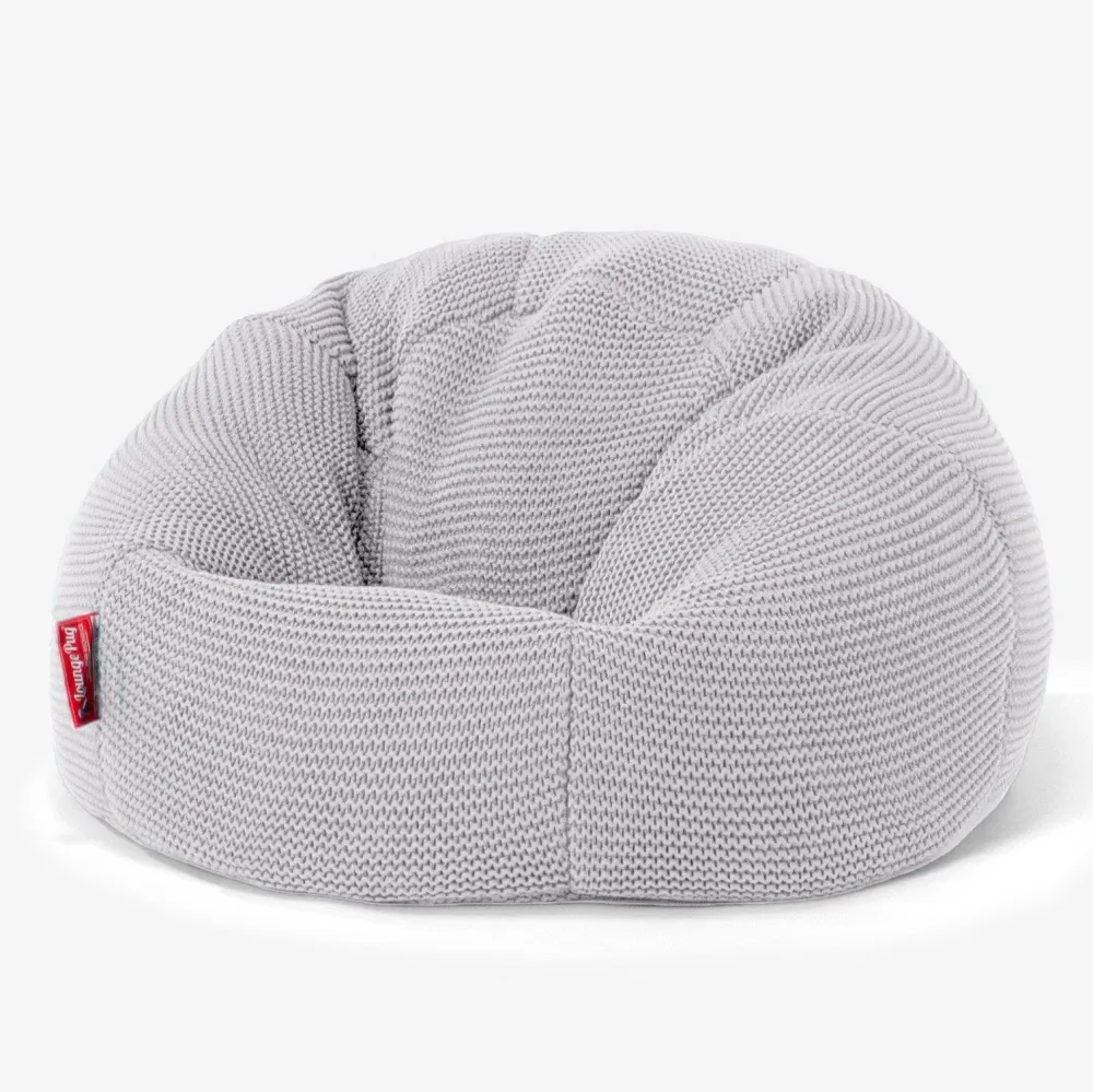 Klassicher Kindersessel Sitzsack 1-5 jahren - Ellos Grobgestrickt Hellgrau