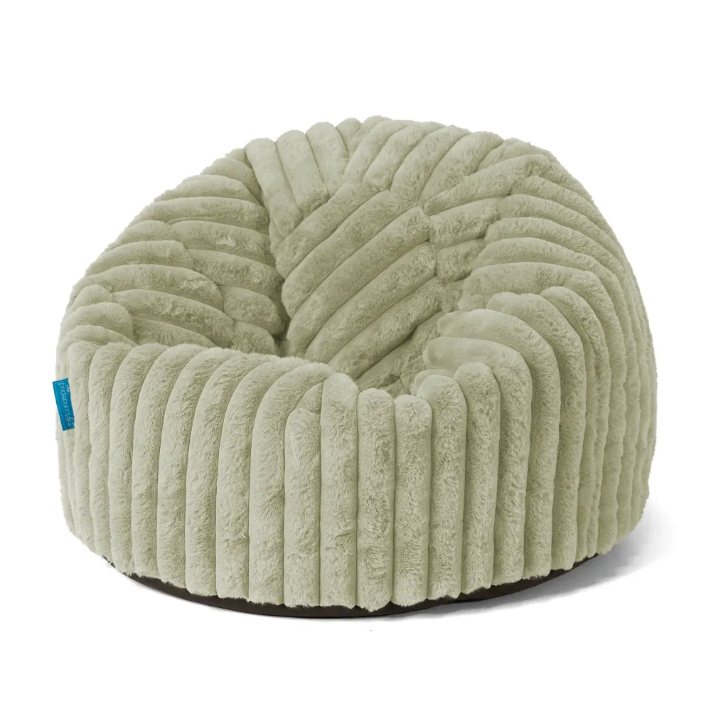 Klassicher Kindersessel Sitzsack 1-5 jahren - Ultra Plüsch Cord Salbeigrün