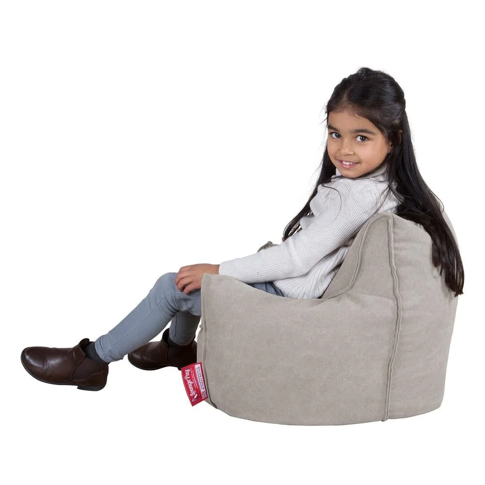Klein Kindersessel Sitzsack 1-3 jahren - Stonewashed-stoff Pewter