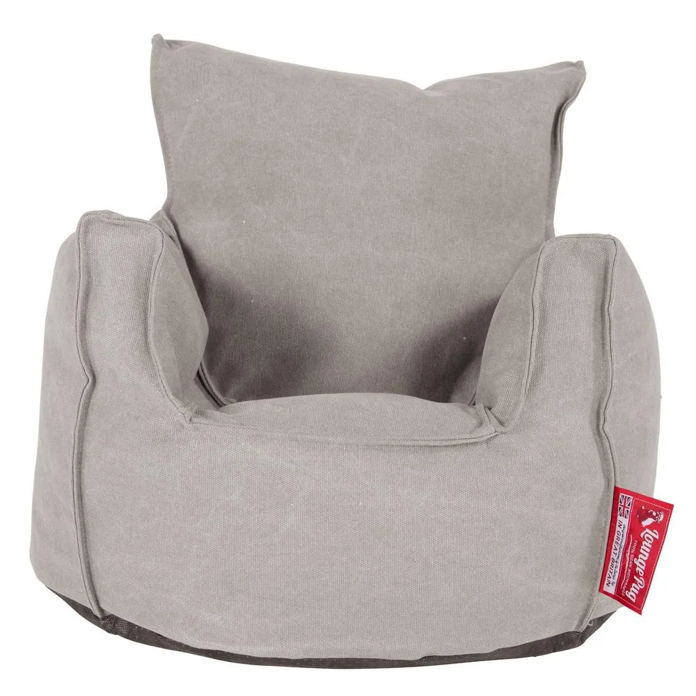 Klein Kindersessel Sitzsack 1-3 jahren - Stonewashed-stoff Pewter