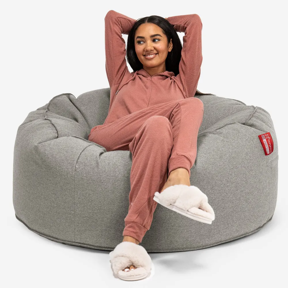 Mammoth Sofa Sitzsack XXL - Interalli Wolle Silber