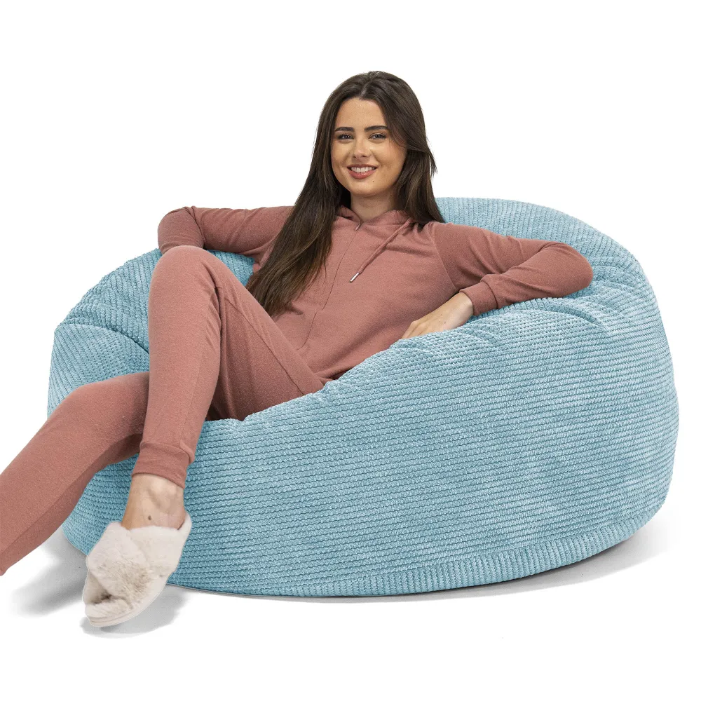 Mammoth Sofa Sitzsack XXL - Pom-Pom Türkis