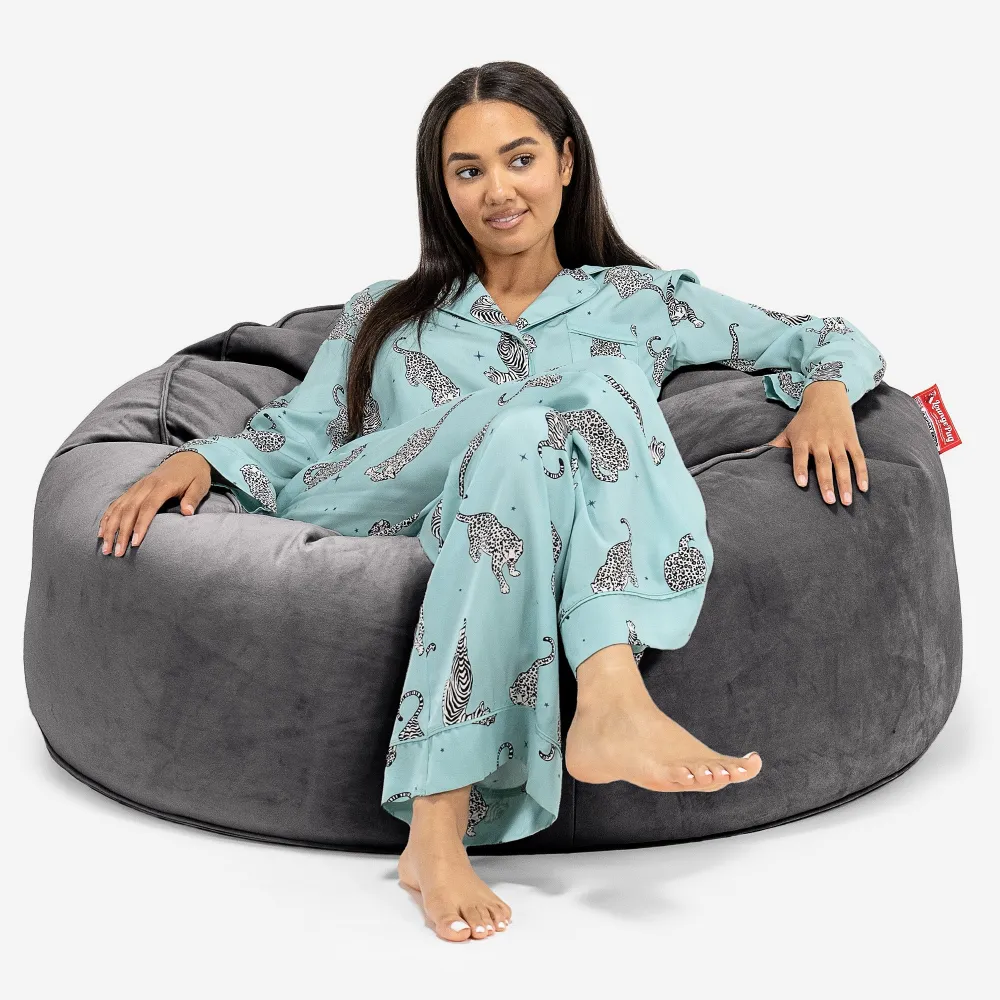 Mammoth Sofa Sitzsack XXL - Samt Schiefergrau