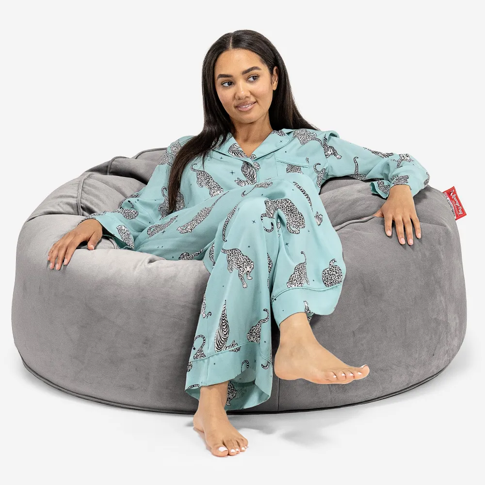 Mammoth Sofa Sitzsack XXL - Samt Silber