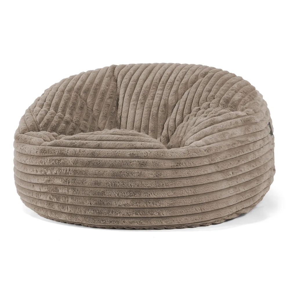 Mammoth Sofa Sitzsack XXL - Ultra Plüsch Cord Nerzfarben