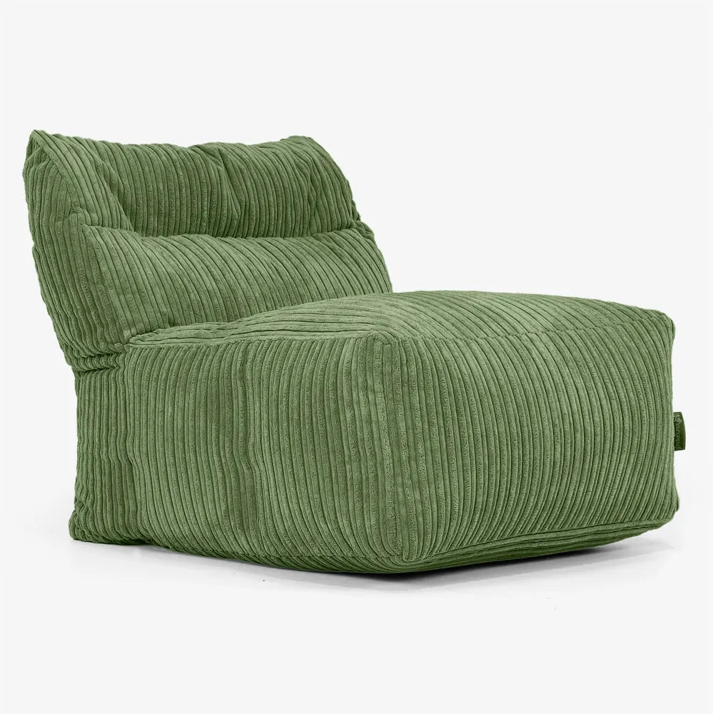 Modulares Sofa Sitzsack, Mittelteil - Cord Nadelwaldgrün