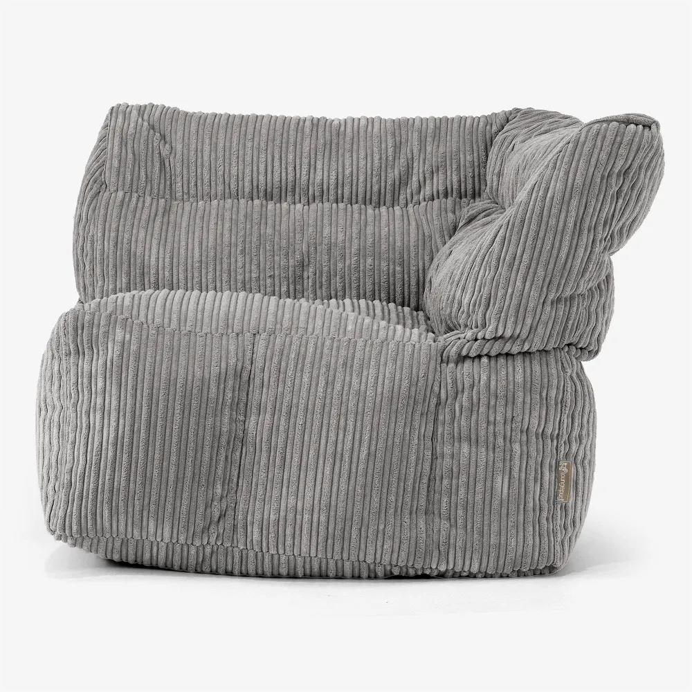 Modulares Sofa Sitzsack, Rechtes Eckteil - Cord Graphitgrau