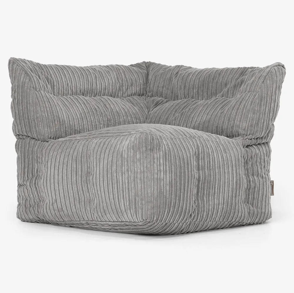 Modulares Sofa Sitzsack, Rechtes Eckteil - Cord Graphitgrau