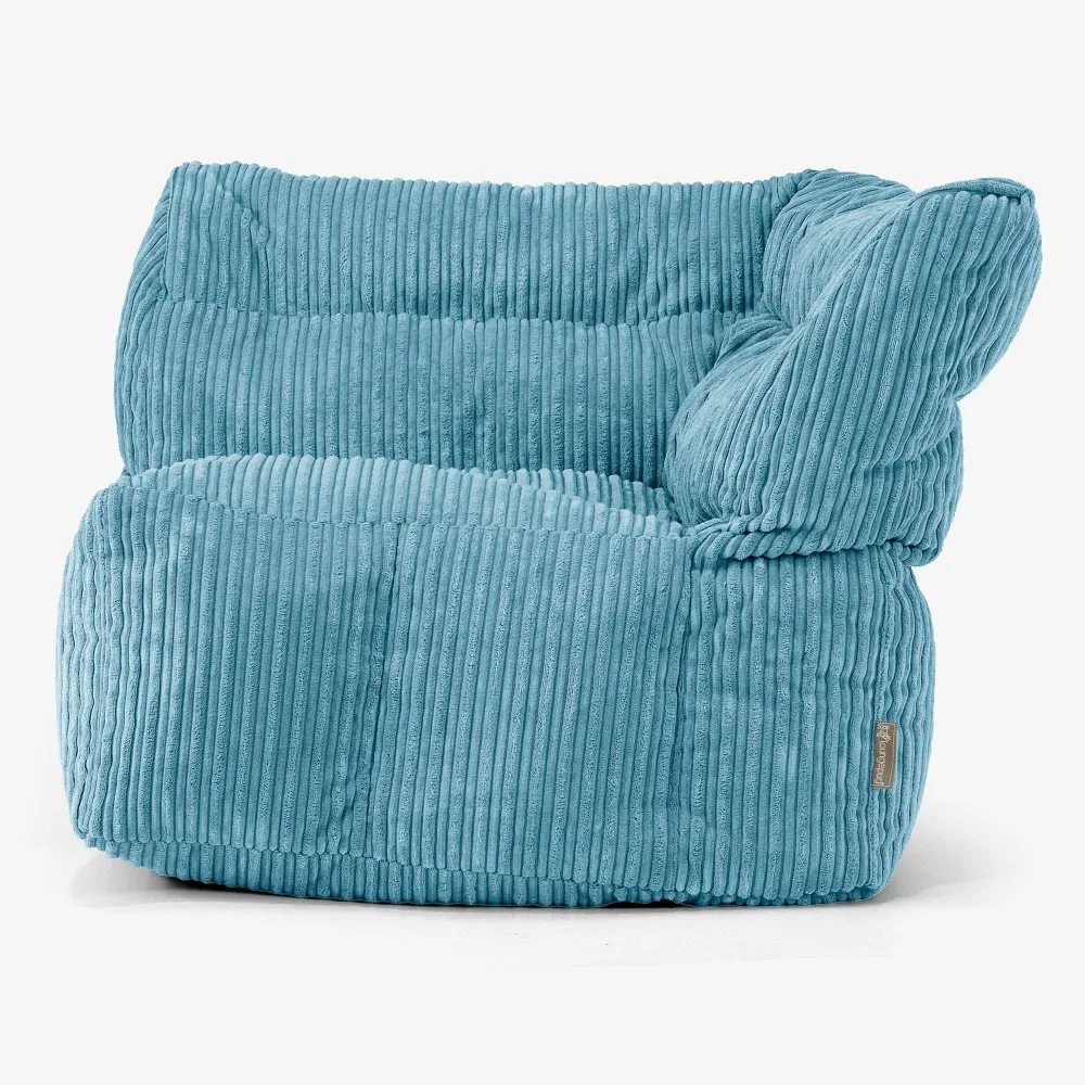 Modulares Sofa Sitzsack, Rechtes Eckteil - Cord Türkis