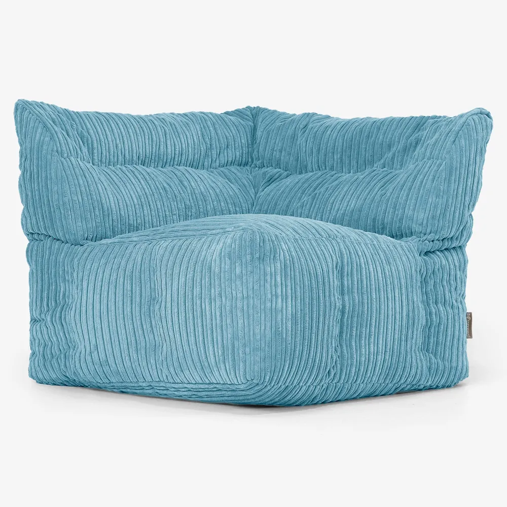 Modulares Sofa Sitzsack, Rechtes Eckteil - Cord Türkis