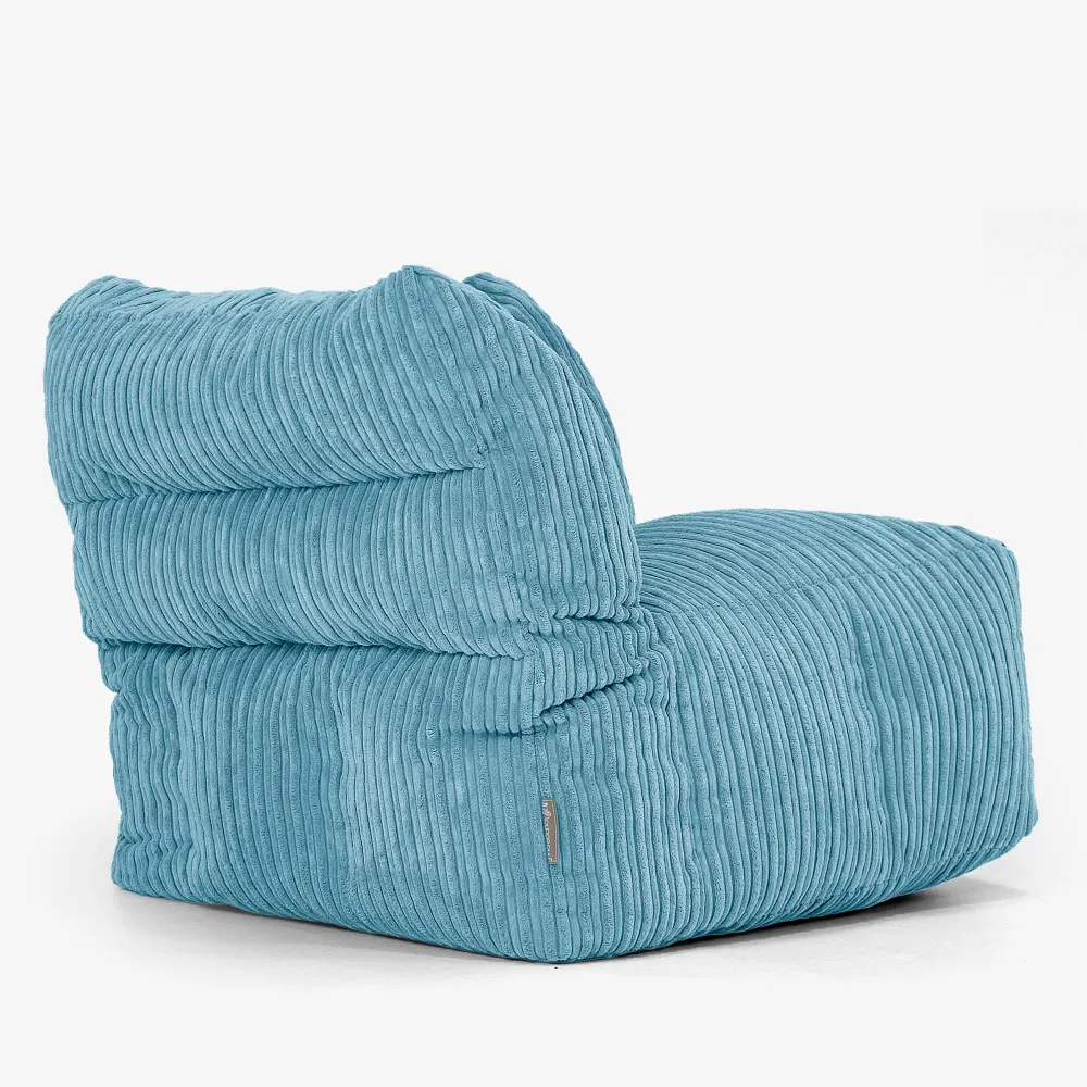 Modulares Sofa Sitzsack, Rechtes Eckteil - Cord Türkis