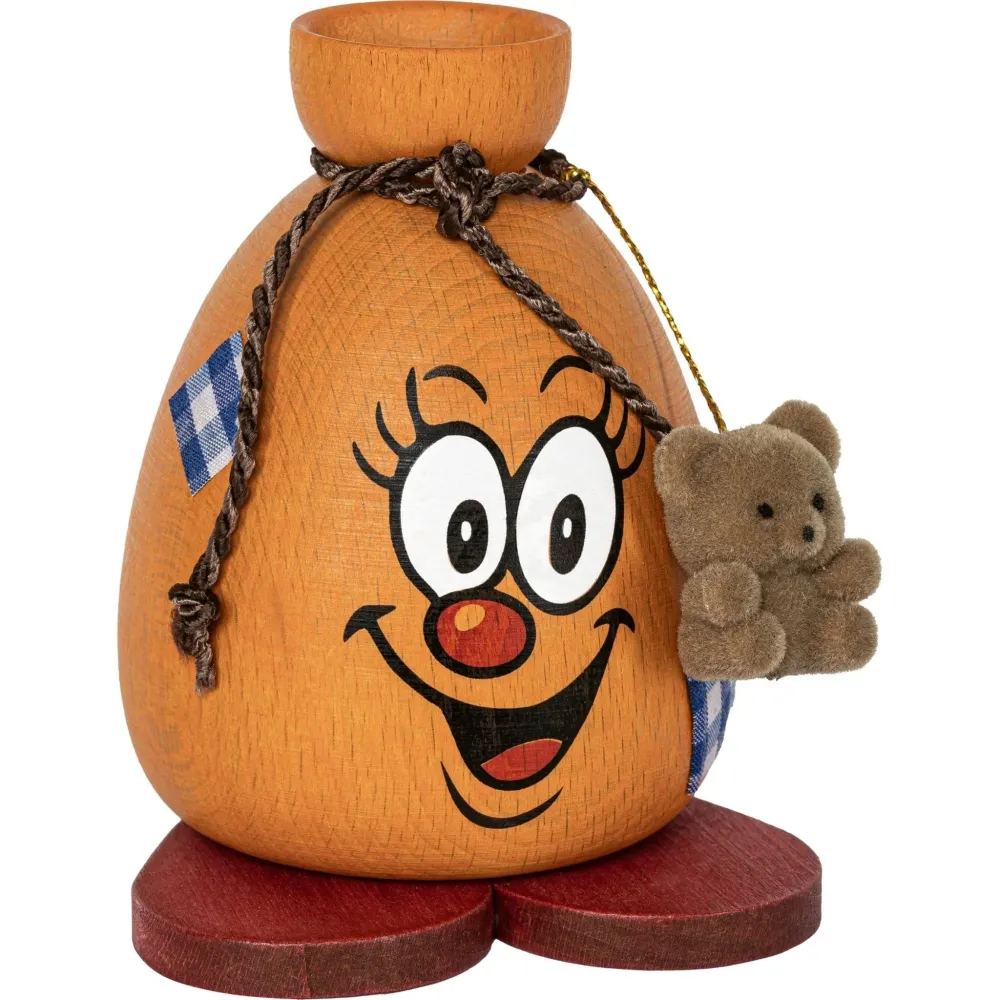Räuchermännchen "Alter-Sack", farbig, 9 cm