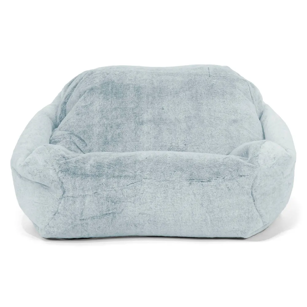 Sabine Sitzsack Sessel - Kaninchen Kunstfell Pastellblau