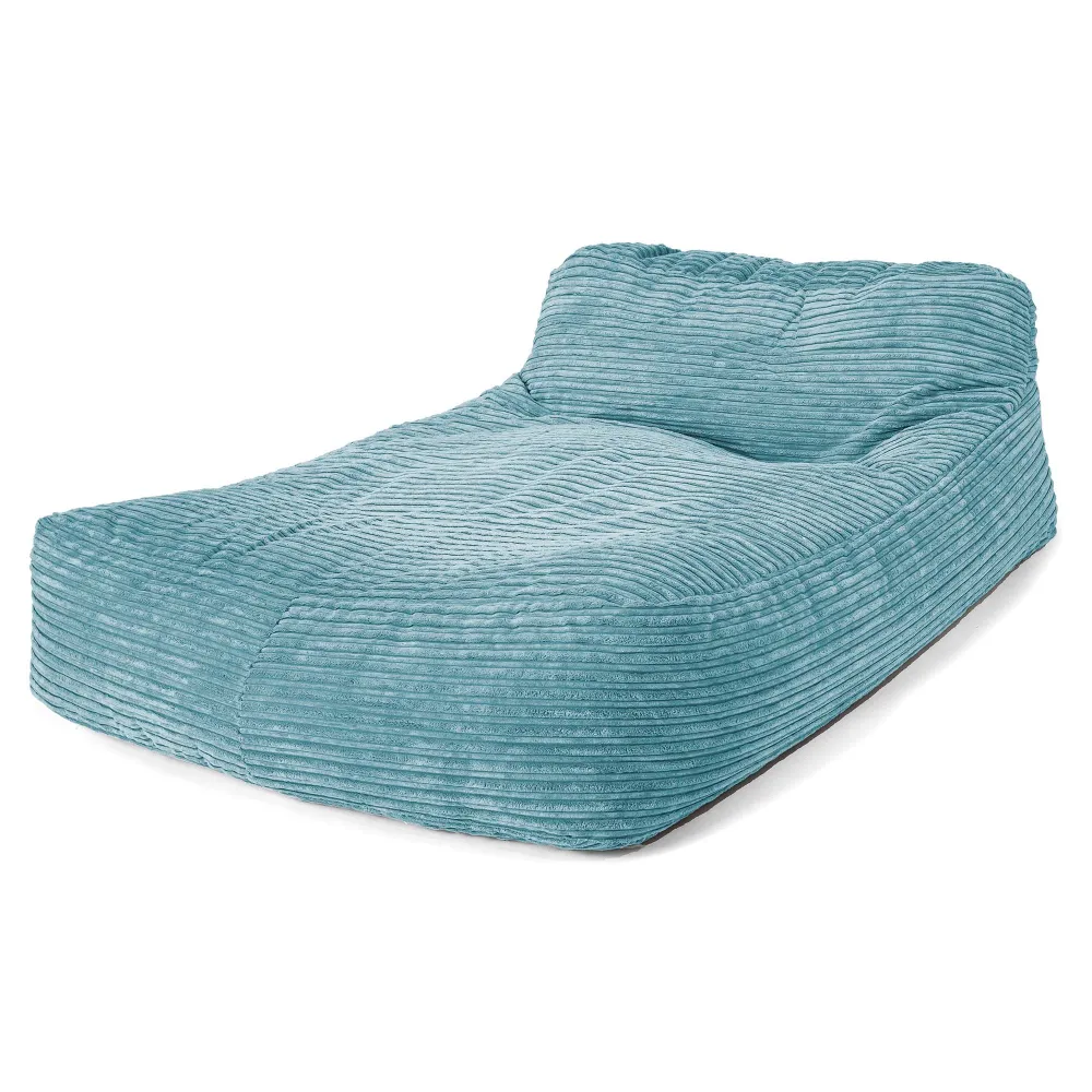 Schlafsofa Sitzsack - Cord Türkis
