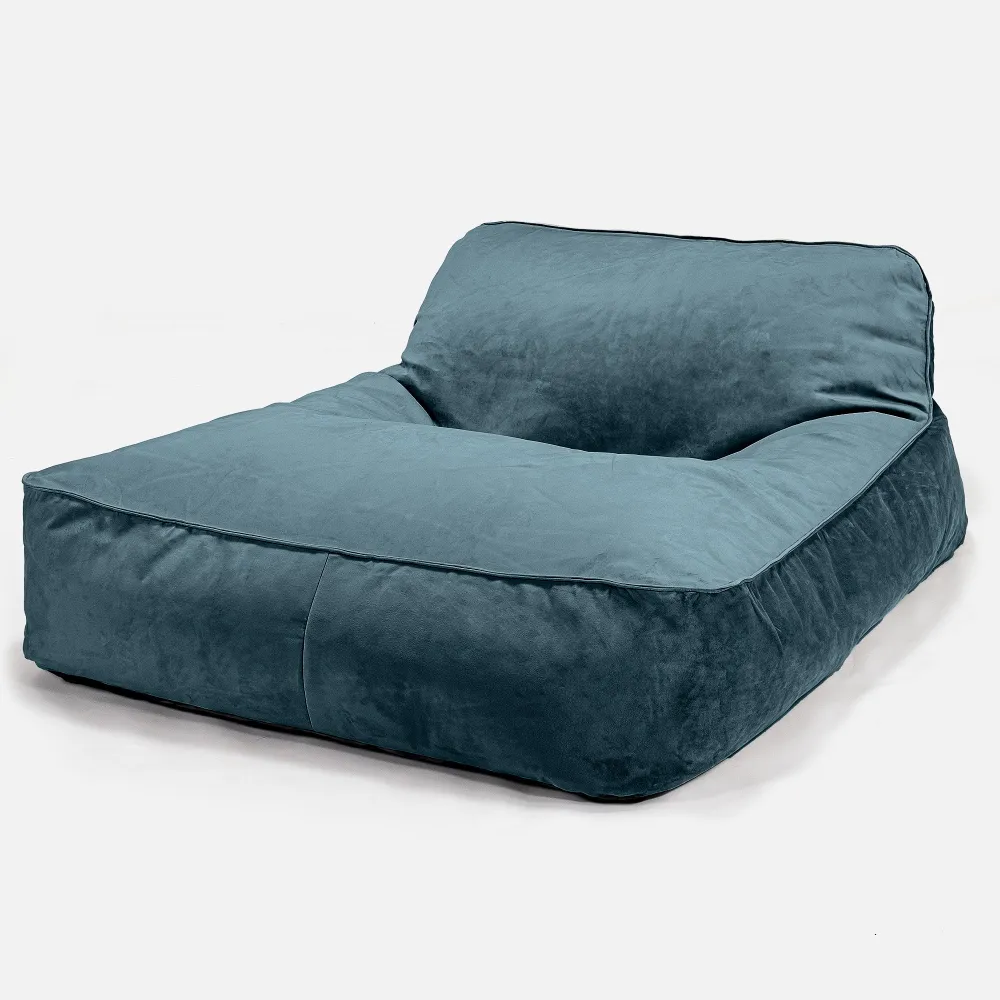 Schlafsofa Sitzsack - Samt Türkis
