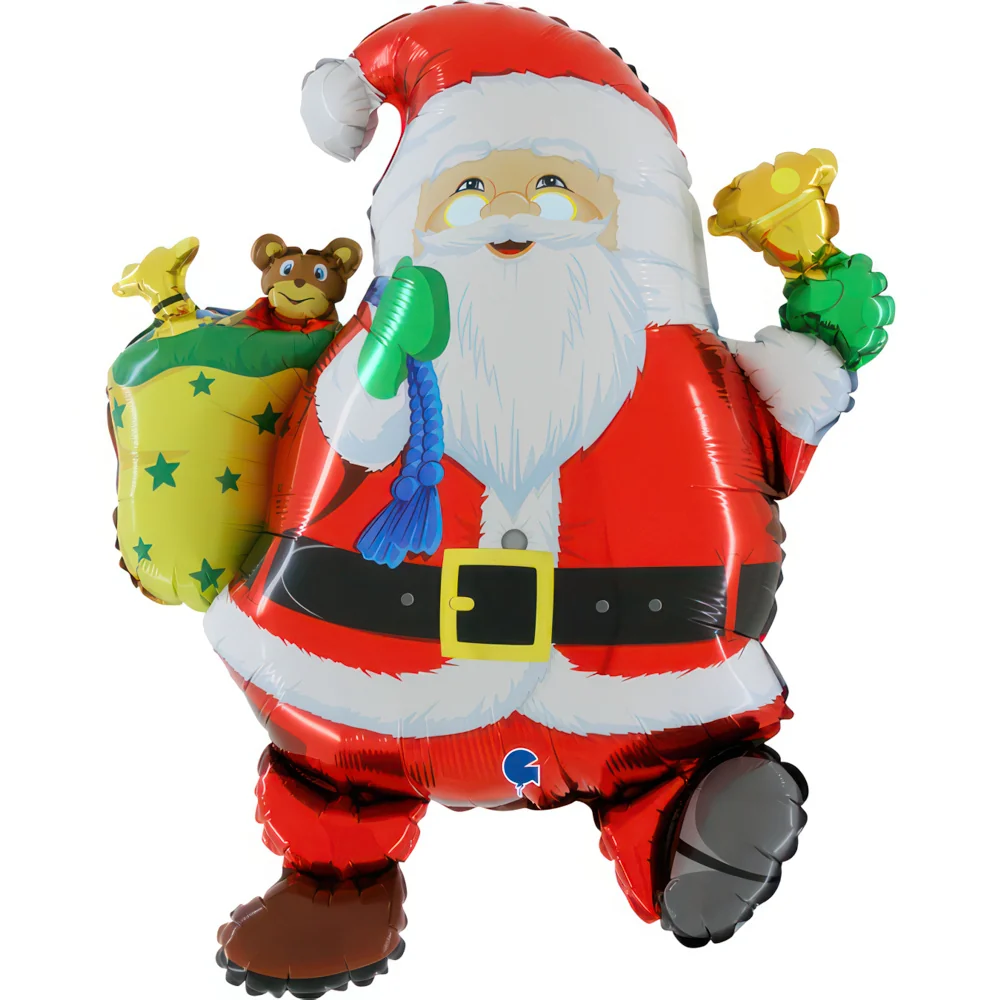 26" Shape Folienballon Lose - Weihnachtsmann Sack&Glocke | HFE