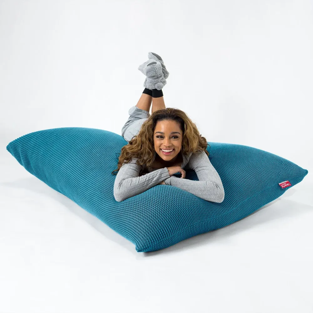 Sitzsack XXL - Ellos Grobgestrickt Türkis