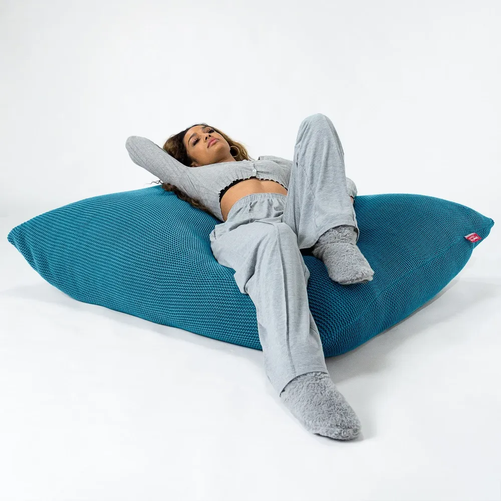 Sitzsack XXL - Ellos Grobgestrickt Türkis