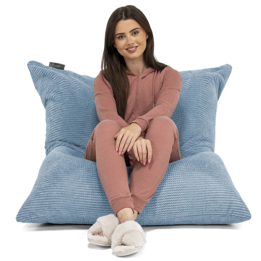 Sitzsack XXL - Pom-Pom Himmelblau